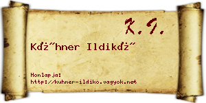 Kühner Ildikó névjegykártya