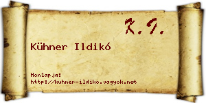 Kühner Ildikó névjegykártya
